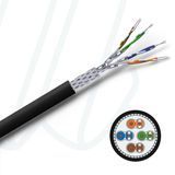 Кабель VOKA-LAN XLAN 1000 S/FTP flex 4X2XAWG26/7 Cat.7 PUR чорний