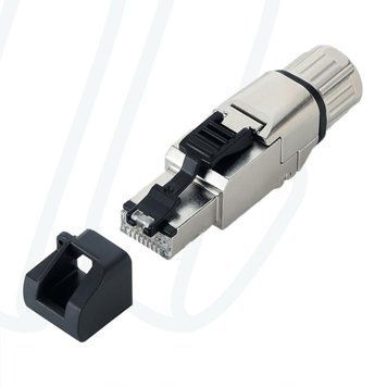 Роз'єм PROFIдля монтажу RJ45 прямий, штекер, 4п, AWG24-22/1, AWG24-22/7, AWG24-22/19, металевий корпус з каб. вводом