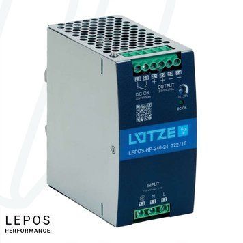 Джерело живлення LUTZE LEPOS-HP-240-24, 1 фазне, регульоване, 240 Вт