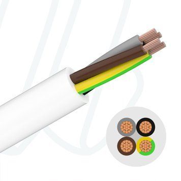 Кабель H05VV-F 03G2.5 білий