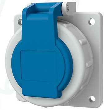 Розетка панельна SCHUKO 16A 2п+З 230В, 75х75мм, IP68 (пружинні клеми), 16 A, 2+E, 230 В