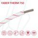 Провід термостійкий FABER THERM 750 1X2,5 в плетінні з червоною ниткою