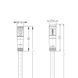 Кабель AL-KP3-1-AL-SP3/P00, хватка &Oslash;8мм , гніздо пряме 3п, хватка &Oslash;8мм, штекер прямий, 3п, ПВХ, 1м, сірий