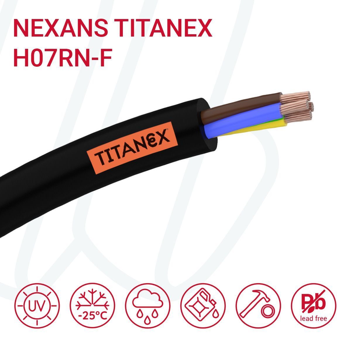 Кабель NEXANS TITANEX H07RN-F 04G35 чорний