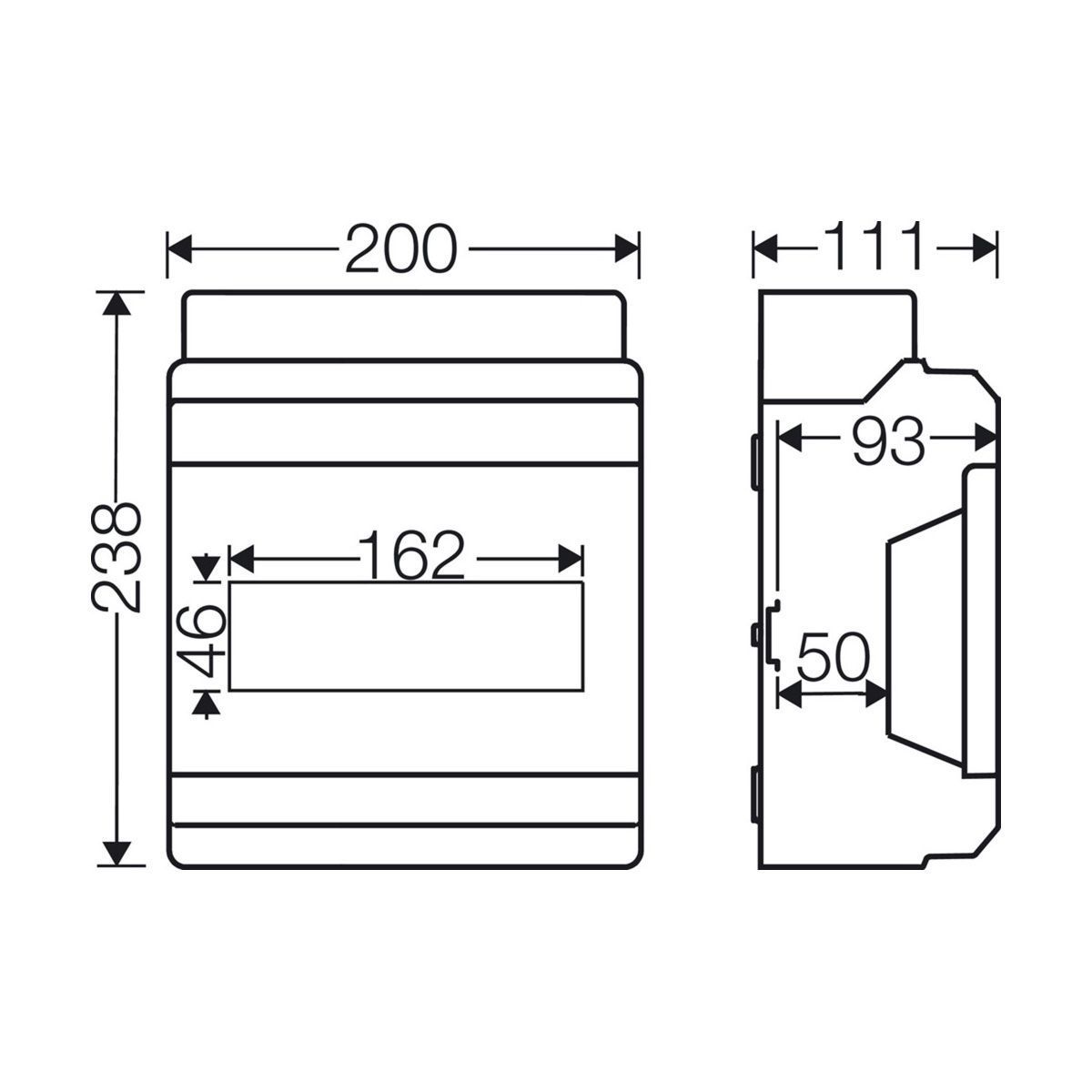 Розподільний щит KV 1609 без клемника, 1х9 модулів, IP54 | HENSEL
