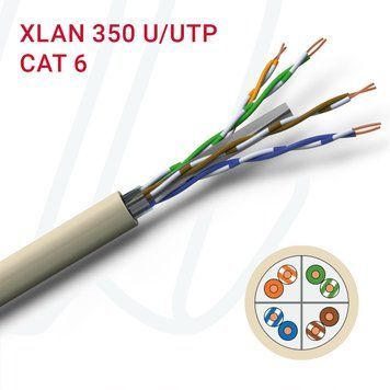 Кабель VOKA-LAN XLAN 350 U/UTP 4X2XAWG24/1 Cat.6 FRNC Eca сірий