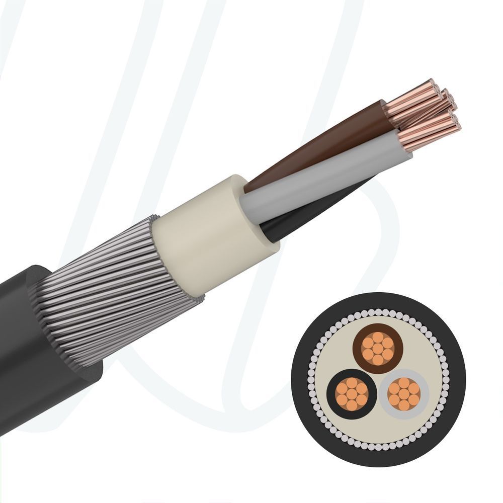 Кабель XLPE/LSZH/SWA/LSZH 0.6/1кВ BS6724 07G2.5 (Class 2 CU) чорний