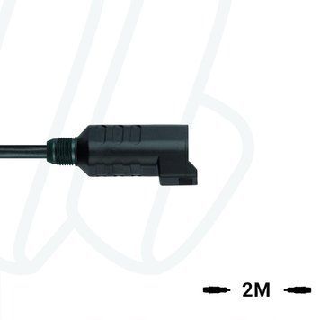 Кабель MA-ET04-3PG-2/S370 ET, штекер прямий, 3п, корпус захвату з різьбленням, PUR, 2м, чорний | ESCHA