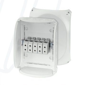 Розподільна коробка KF3535G 295x225x122 мм, IP66/67, з клемником 5х35 мм&sup2;, світло-сіра RAL 7035 | HENSEL