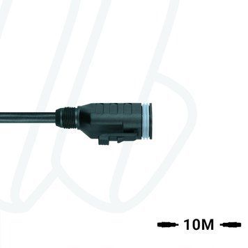 Кабель MA-ET06-3SG-10/S370 ET, гніздо пряме, 3п, корпус захвату з різьбленням, PUR, 10м, чорний | ESCHA