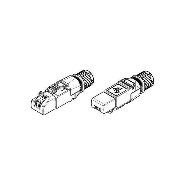 Роз'єм Cat.6A T568A для монтажу RJ45 прямий, штекер, 8п, AWG24-22/1, AWG24-22/7, AWG24-22/19, металевий корпус з каб. вводом