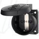 Розетка панельна SCHUKO 16A 2п+З 230В, IP54 чорна (клеми plug-in), 16 A, 2+E, 230 В