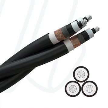 Кабель NA2XS(F)2Y 3X1X150/25 12/20 кВ чорний