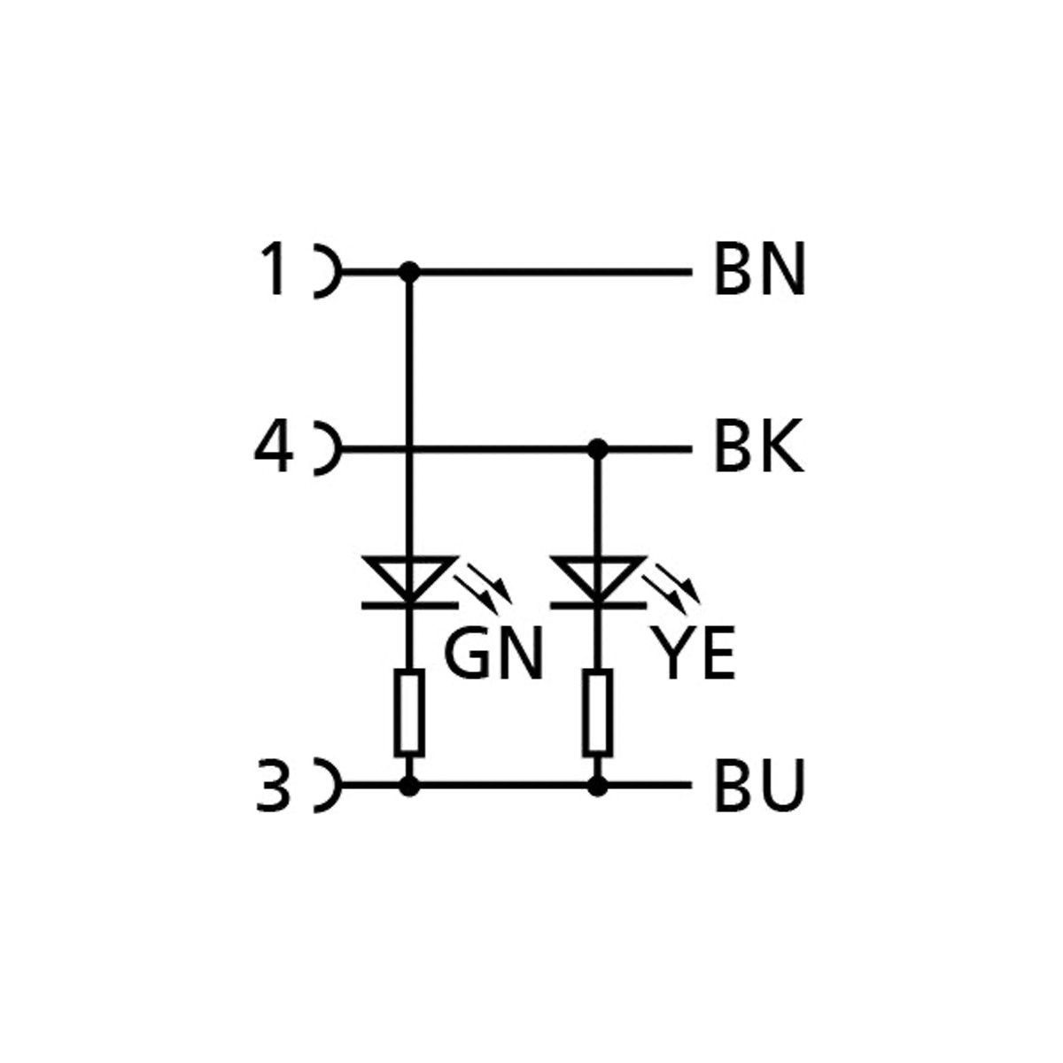 Кабель AL-SWKP3P2-10/P01BK, з роз'ємом M8, гніздо кутове, 3п, з LED, ПВХ, UL, 10м, чорний | ESCHA