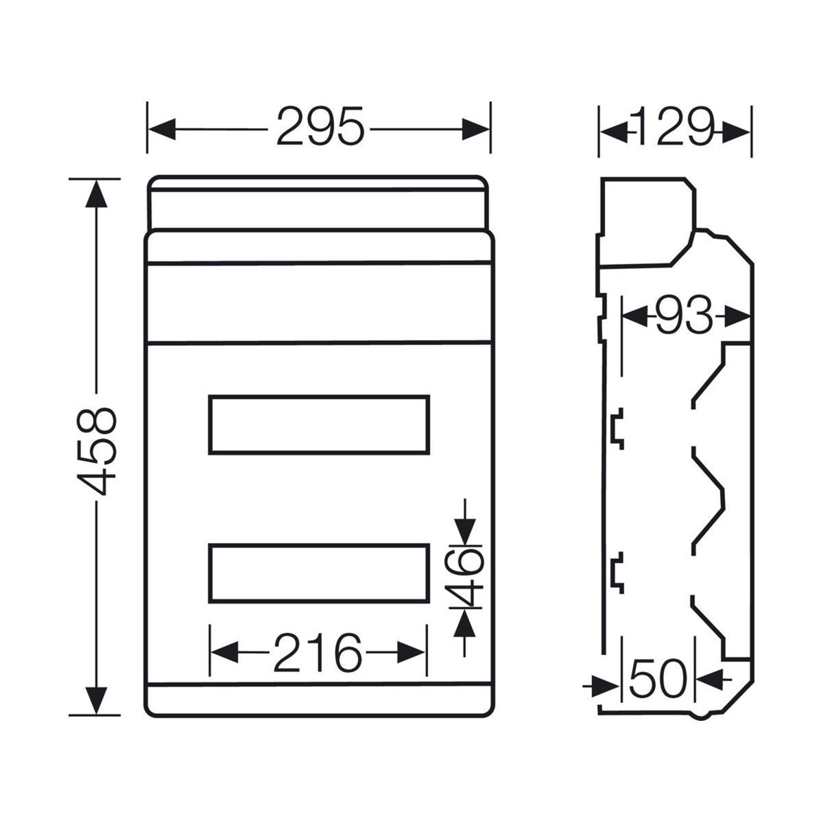 Розподільний щит KV 2624 без клемника, 2х12 модулів, IP54 | HENSEL