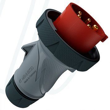 Штекер PowerTOP Xtra 16A 5п 6г 400В з ErgoCONTACT, IP67/IP69, 16 A, 5, 400 В, 6г