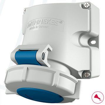 Розетка настінна 16A 3п 6г 230B, IP67, 16 A, 3, 230 В, 6г