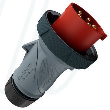 Штекер PowerTOP Xtra 32A 5п 6г 400В з ErgoCONTACT, IP67/IP69, 32 A, 5, 400 В, 6г