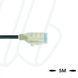 Кабель MA-ET06-3SGP1-5/S370 ET, гніздо пряме, 3п, корпус захвату з різьбленням, зі схемою захисту, LED, PUR, 5м, чорний | ESCHA