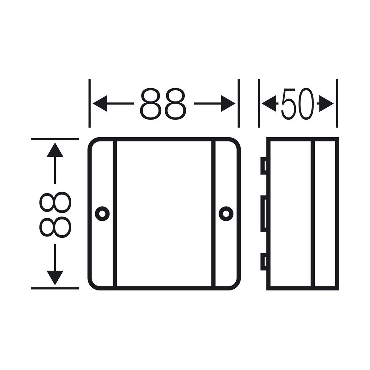 Розподільна коробка DE9325 88x88x50 мм, IP55, з клемником 5х2,5 мм&sup2;, світло-сіра RAL 7035 | HENSEL
