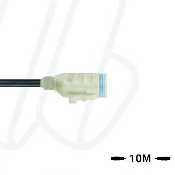 Кабель MA-ET06-3SGP1-10/S370 ET, гніздо пряме, 3п, корпус захвату з різьбленням, зі схемою захисту, LED, PUR, 10м, чорний | ESCHA