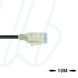 Кабель MA-ET06-3SGP1-10/S370 ET, гніздо пряме, 3п, корпус захвату з різьбленням, зі схемою захисту, LED, PUR, 10м, чорний | ESCHA