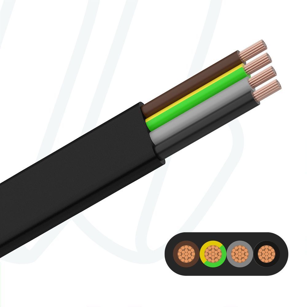 Кабель плаский NGFLGOEU 4G4 0,6/1 кВ чорний