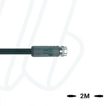 Кабель AL-SKP3P2-2/P01BK, з роз'ємом M8, гніздо пряме, 3п, з LED, ПВХ, UL, 2м, чорний | ESCHA