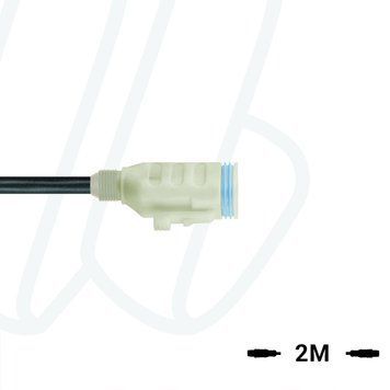 Кабель MA-ET06-3SGP1-2/S370 ET, гніздо пряме, 3п, корпус захвату з різьбленням, зі схемою захисту, LED PUR, 2м, чорний | ESCHA