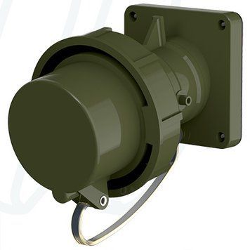 Штекер панельний ТМ 32A 5п 6г 400В, IP67, з кришкою, 32 A, 5, 400 В, 6г