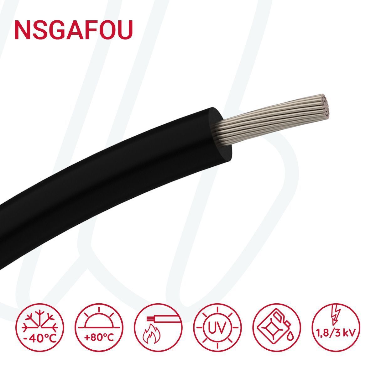 Кабель NSGAFOEU 1X150 1,8/3 кВ чорний