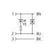 Кабель MA-ET06-3SP1-2/S370 ET, гніздо пряме, 3п, зі схемою захисту, LED, PUR, 2м, чорний | ESCHA