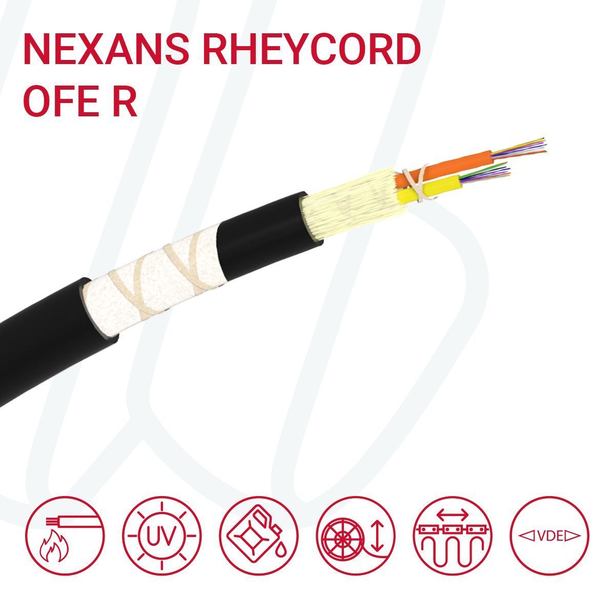 Кабель NEXANS Rheycord-OFE R 2X12G62.5/125 помаранчевий