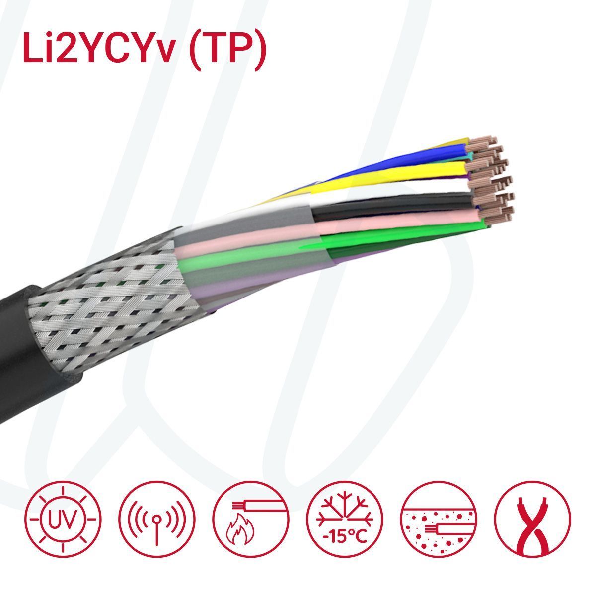 Кабель Li2YCYv 04X2X0.34 чорний