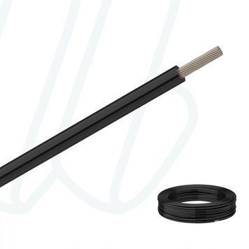 Провід PTFE 0,6 мм&sup2; (19/0,20 мм) 600 В чорний