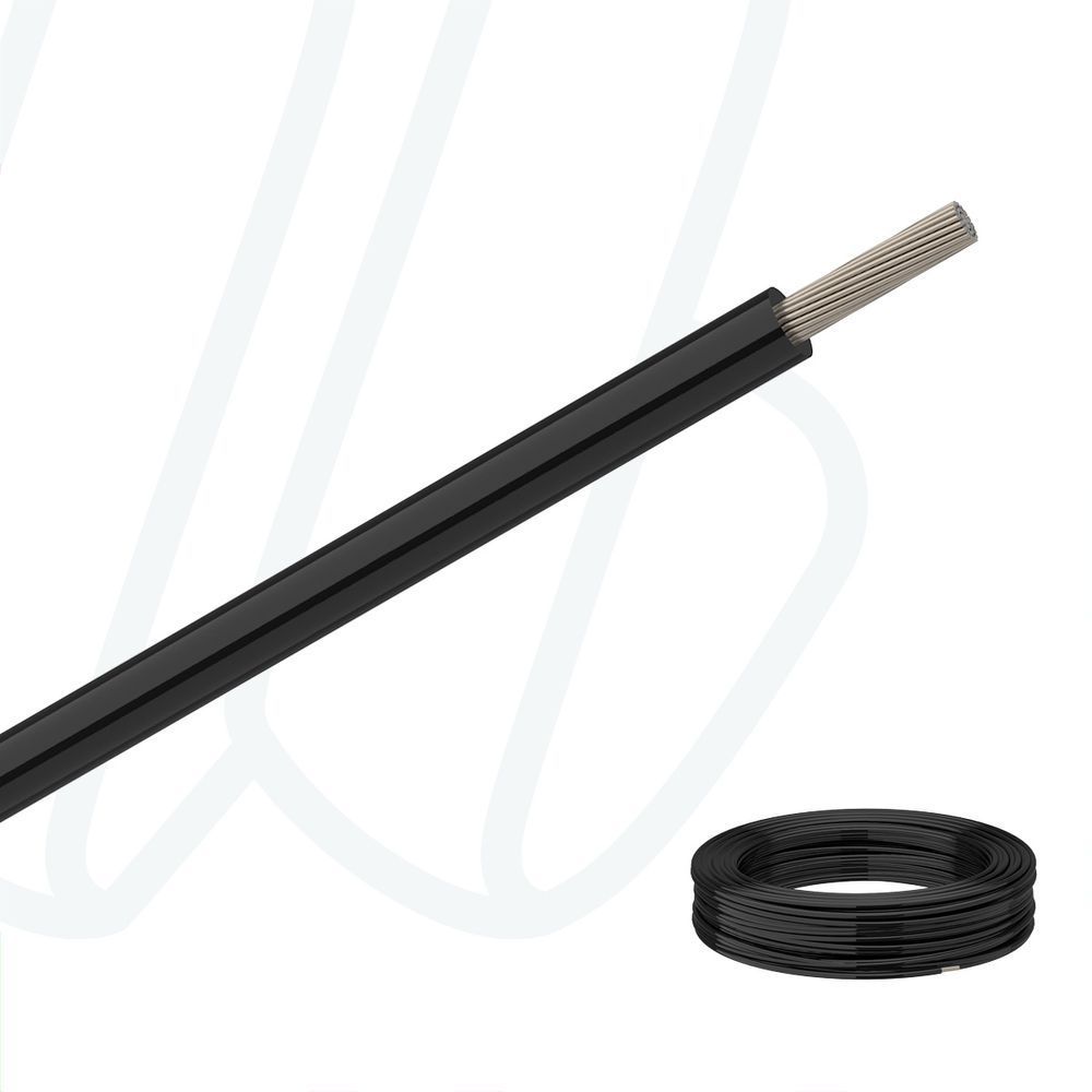 Провід PTFE 0,34 мм&sup2; (19/0,15 мм) 600 В чорний