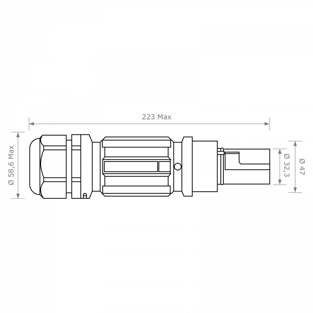 Штекер кабельний SPX, 480А, E , 95 мм&sup2;, ввід М40 &Oslash;19&ndash;28мм, зелений, 480 A, 1
