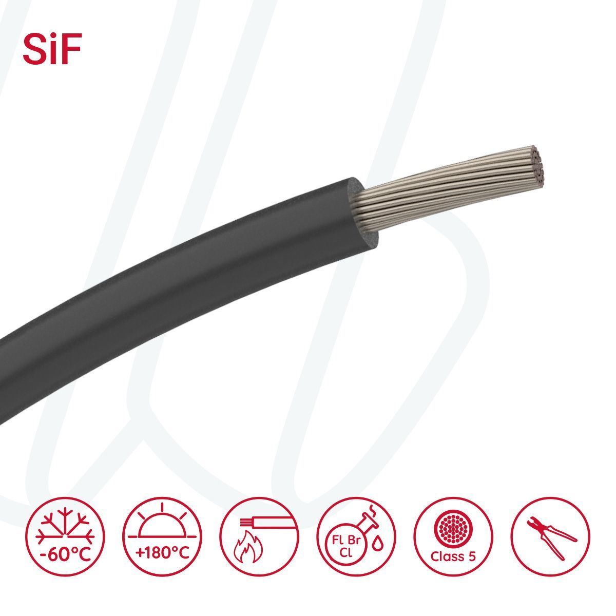 Провід SiF 1X95 чорний