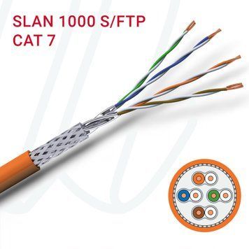 Кабель VOKA-LAN SLAN 1000 S/FTP 4X2XAWG23/1 Cat.7 FRNC Cca помаранчевий