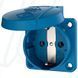 Розетка панельна SCHUKO 16A 2п+З 230В, IP54 синя (клеми plug-in), 16 A, 2+E, 230 В
