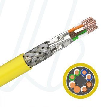 Кабель FABER DATALINE 1300 STP 04X2XAWG23 PIMF FRNC жовтий