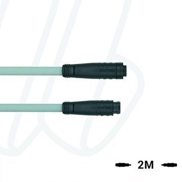 Кабель AL-KP3-2-AL-SP3/P00, хватка &Oslash;8мм , гніздо пряме 3п, хватка &Oslash;8мм, штекер прямий, 3п, ПВХ, 2м, сірий