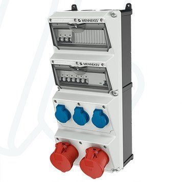 Модуль AMAXX 520x225 мм з роз'ємами 2xCEE32А5п 3xSchuko 2xMCB32А3п/C 3xMCB16А1п/C IP44, 3, 2, є, 3, 2, 520x225