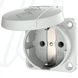 Розетка панельна SCHUKO 16A 2п+З 230В, IP54 біла (клеми plug-in), 16 A, 2+E, 230 В