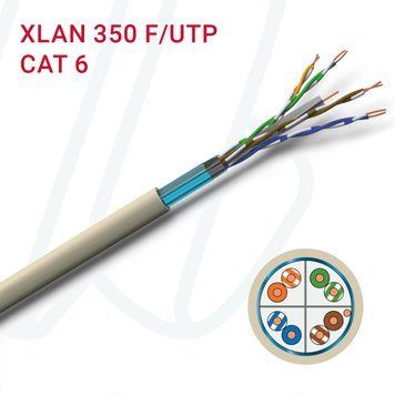 Кабель LAN 350 F/UTP 4X2XAWG24/1 Cat.6 FRNC сірий