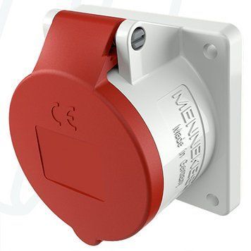 Розетка панельна 32A 5п 6г 400В, IP44 з TwinCONTACT, 32 A, 5, 400 В