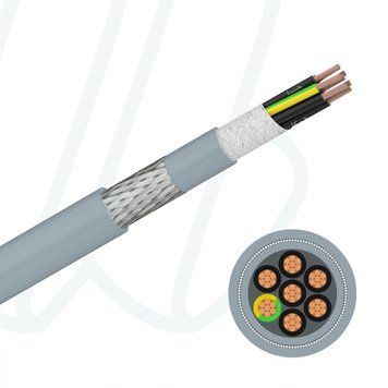 Кабель Boehmflex Chain C-PUR-HF UL/CSA 7G0,75 сірий