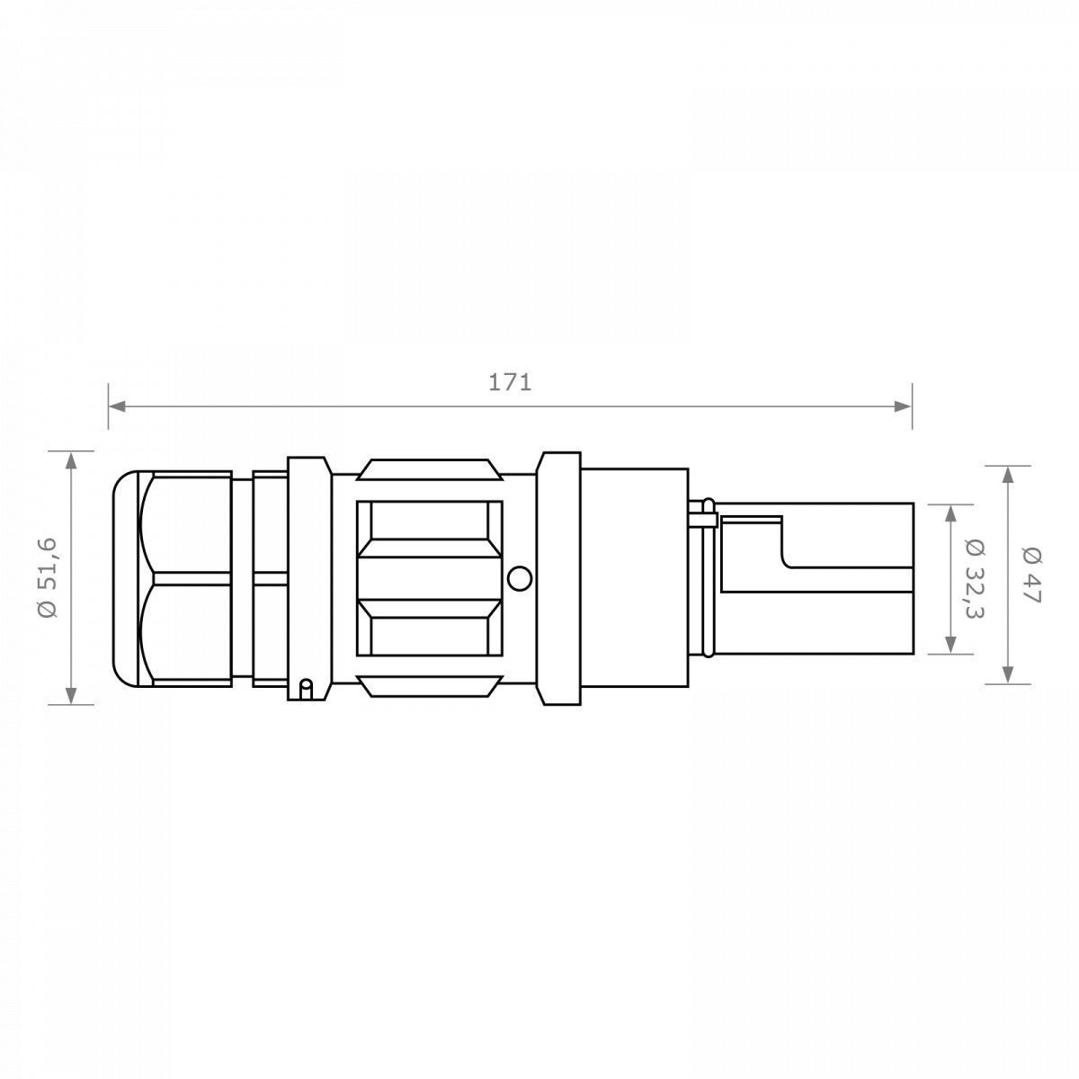 Штекер кабельний SPZ (короткий корпус), 480А, L1, 120 мм&sup2;, ввід M40 &Oslash;19&ndash;28мм, коричневий, 480 A, 1