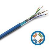 Кабель LAN 350 F/UTP 4X2XAWG24/1 Cat.6A LSZH блакитний