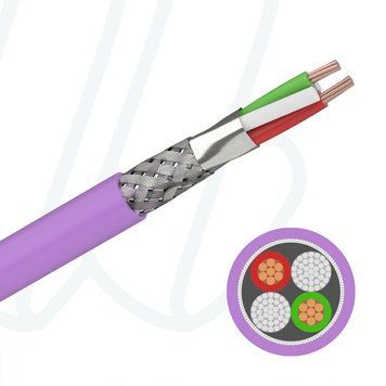 Кабель PROFIBUS STATIC PVC 02YS(St)CY 1X2X0,64 (AWG22/1) фіолетовий